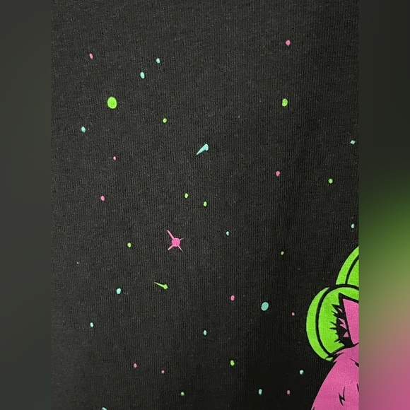 Cat TShirts Women Men Original Design DJ Space Cat Ltd Print W/ Sticker S-XL - Picture 4 of 16